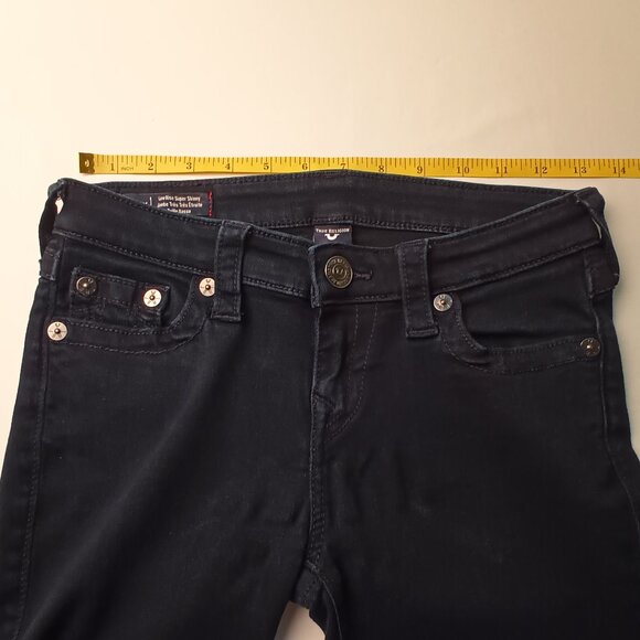 True Religion Jeans Size 26/2 Casey Low Rise Super Skinny Dark Wash - Picture 7 of 10